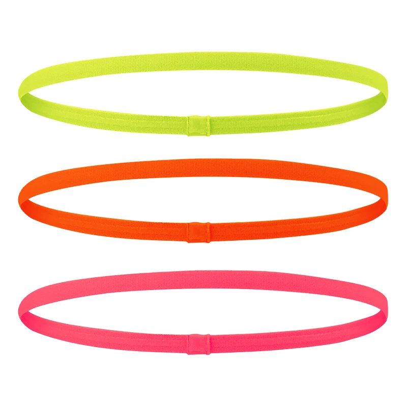 Sports Headbands Candy Color Women Men Yoga Hair Bands Sports Headband Non-slip Running Elastic Rubber Sweatband Hair Accessories