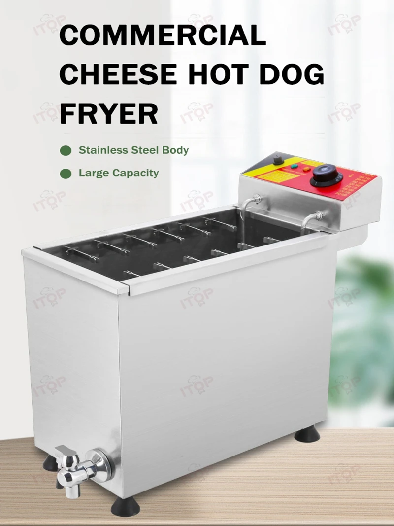 Deep Fryer ITOP HF 3KW Commercial Cheese Hot Dog Sticks Fryer