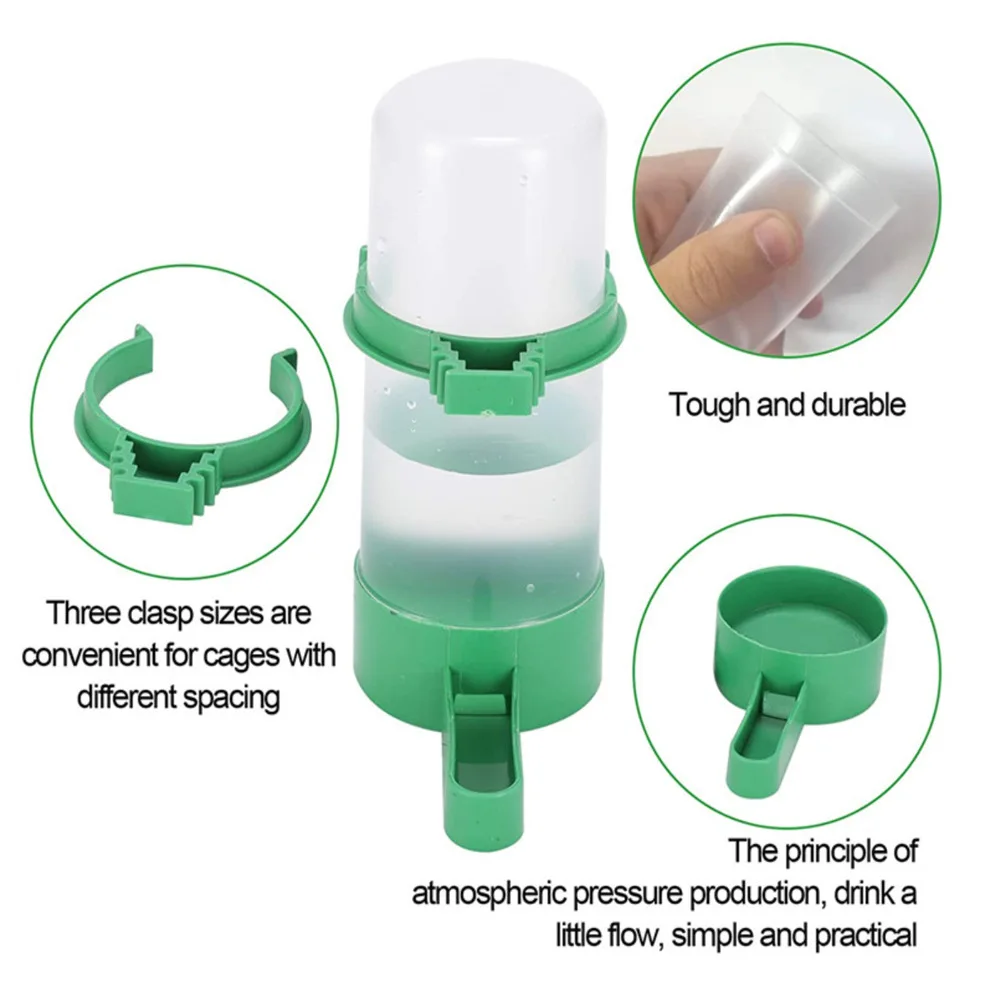 Title 6, Plastic Bird Drinker Anti-sprinkler Pet Clip Fo...