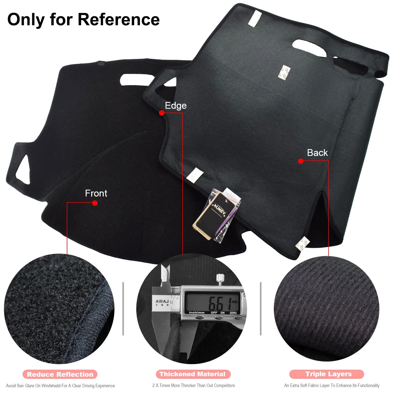 OEMASSIVE Fit For Toyota Sienna 2004 2005 2006 2007 Dashmat Dash Mat Dashboard Cover Pad Sun Shade Dash Board Cover Carpet dashboard cover