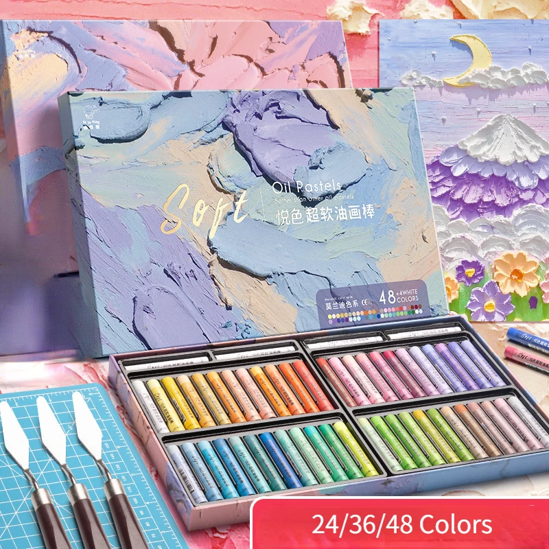 Oil Pastel Set 24/36/48 Color for Student Art Painting Tools,oil pastels
