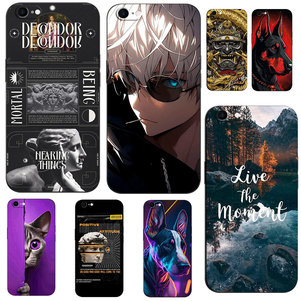 Per Iphone 5 S 5 S Se 2016 4.0 "Custodia Per Telefono Su Apple Iphone 6 S 6 S Plus Funda Bumper Custodia In Tpu Nero Snake Ghost Funny