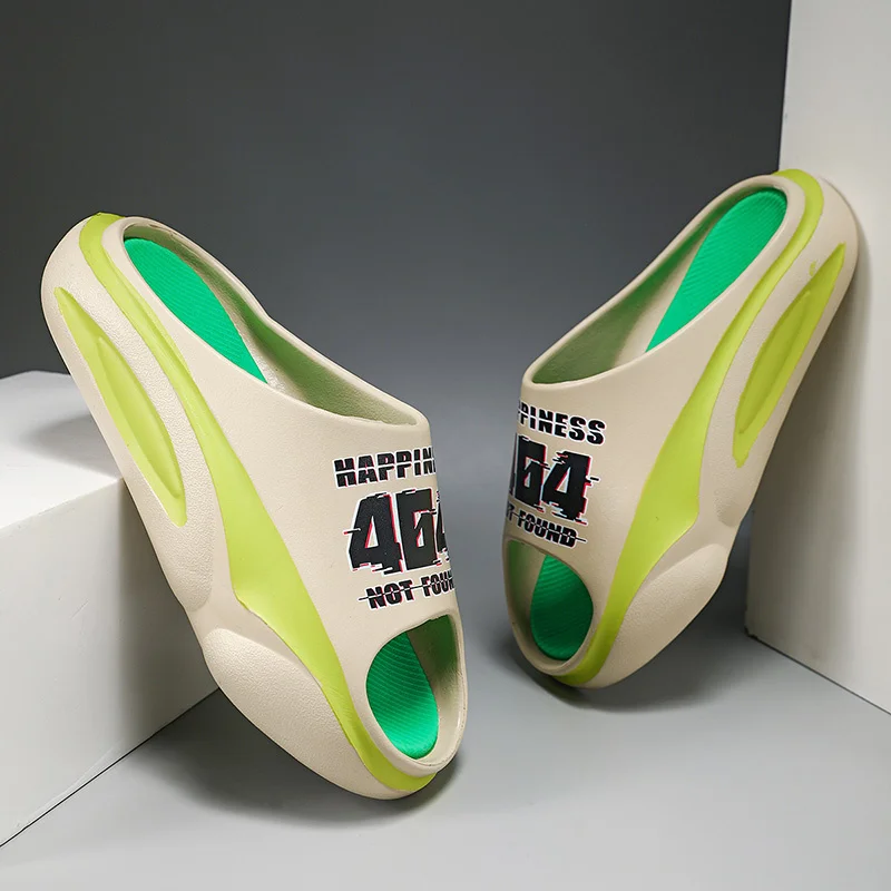 Pantofole antiscivolo per uomo Slip antiscivolo comode con suola spessa Pantofola per cursori in schiuma morbida per interni ed esterni_voghion.com