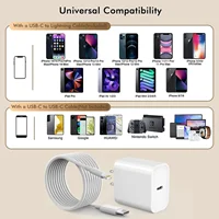For iPhone Charger Fast Charging 2Pack 20W USBC Charger + 10Ft Lightning Cable for iPhone14/Pro/Pro Max/Plus/13/12/11/XS/XR/X/SE - Image 3