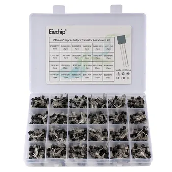 200-900PCS TO-92 Transistor Kit assortment box BC547 BC327 BC337 2N2222 3904 3906 C945 PNP/NPN transistors set electronics Kit 1
