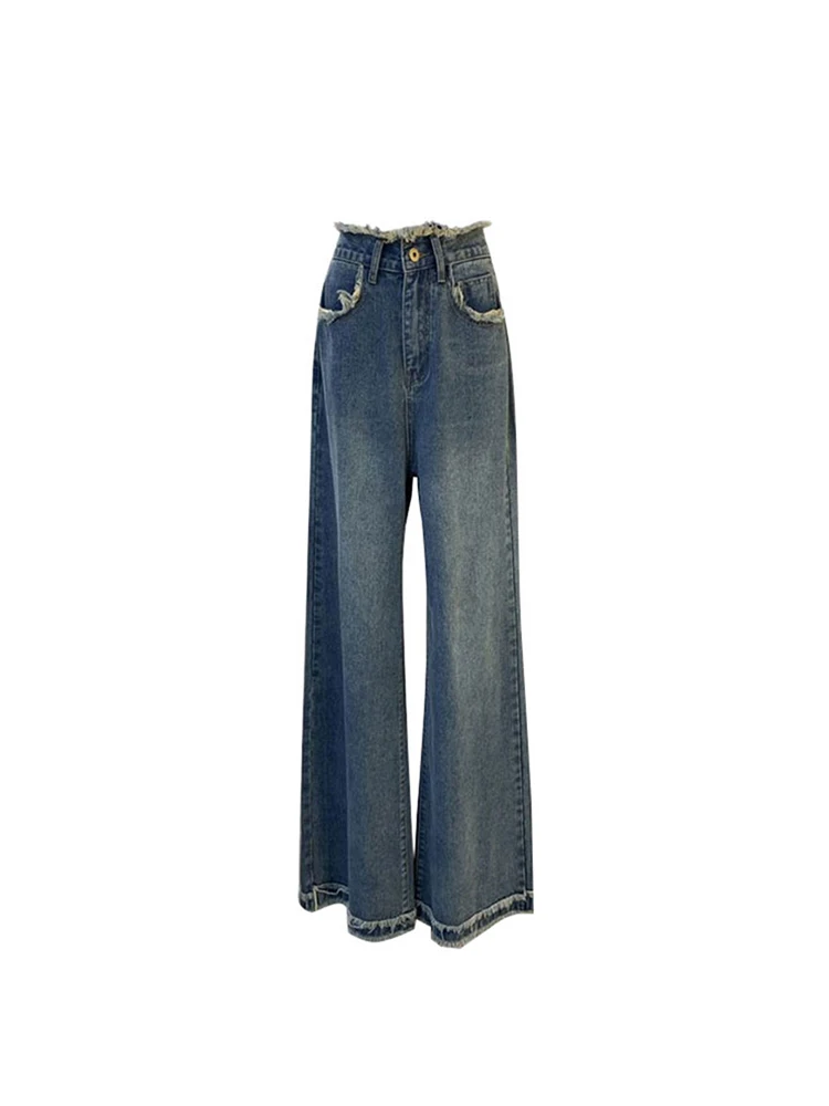 

Women's Jeans Y2k Wide Leg Jean Pants High Waist Mom Jeans Korean Fashion Denim Trousers Blue Streetwear Vintage Baggy Summer