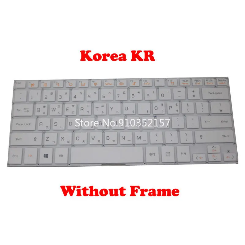 Teclado Preto Branco para lg 14u390 14u390-e 14u390-f 14u390-m 14ud390 Lg14u39 br Brasil Espanha Coreia kr Estados Unidos Eua sem Moldura - Imagem 5