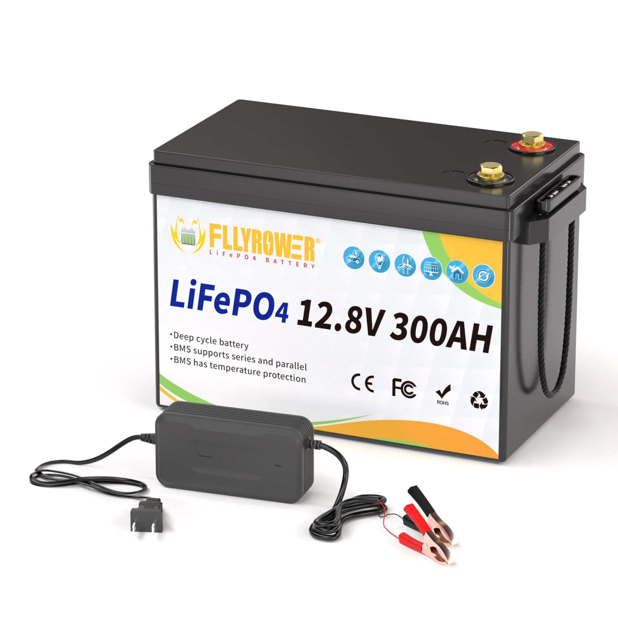thumbnail image 2 of 12V LiFePO4 Lithium Battery 100Ah-300Ah - Group 24 For Solar, RV, Off-Grid Power - 5 Year Warranty 2 of 12