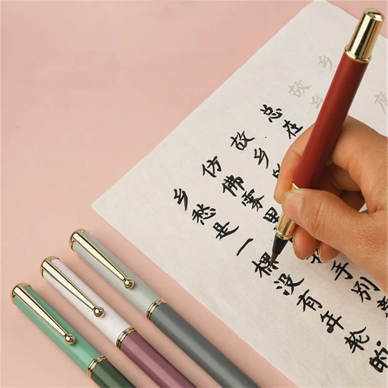 Nuovo pennello per acquerello Penna morbida per disegno artistico Pennelli per calligrafia Penne stilografiche a inchiostro ricaricabili Forniture per studenti scolastici - immagine 3