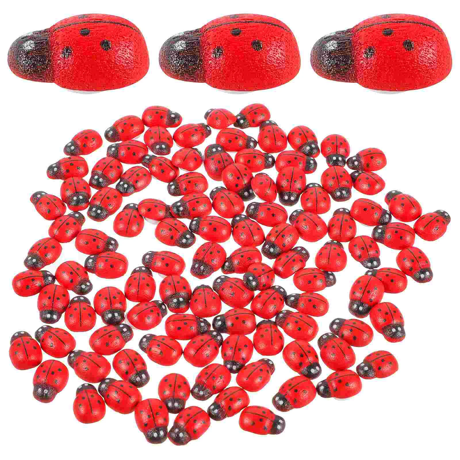 

Ganazono Mini Ladybug Toy Realistic Ladybugs Figurine Model Halloween Prank Props Party Favors