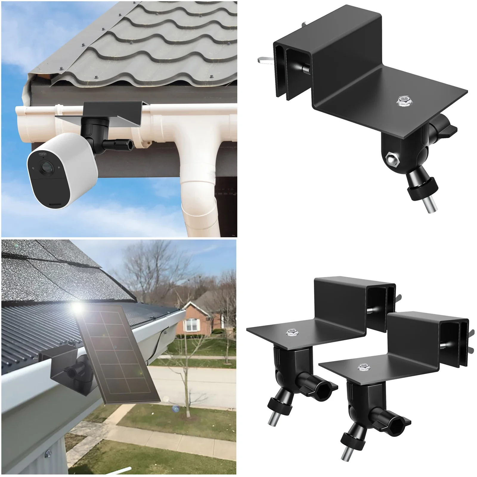 Weatherproof Gutter Mount For Eufycam 2/2 Pro/2C/2C Pro/3C/E/SoloCam E20 E40/L40/L20/S40/S220/3(S330)/3C(S300)