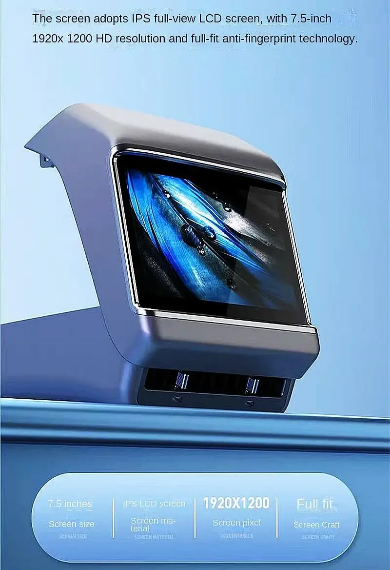 

For Tesla Model 3/Y Car Rear Seat Display 7.5 Inch Multimedia Player Screen Auto Rear Entertainment Display Android 11.0 Monitor
