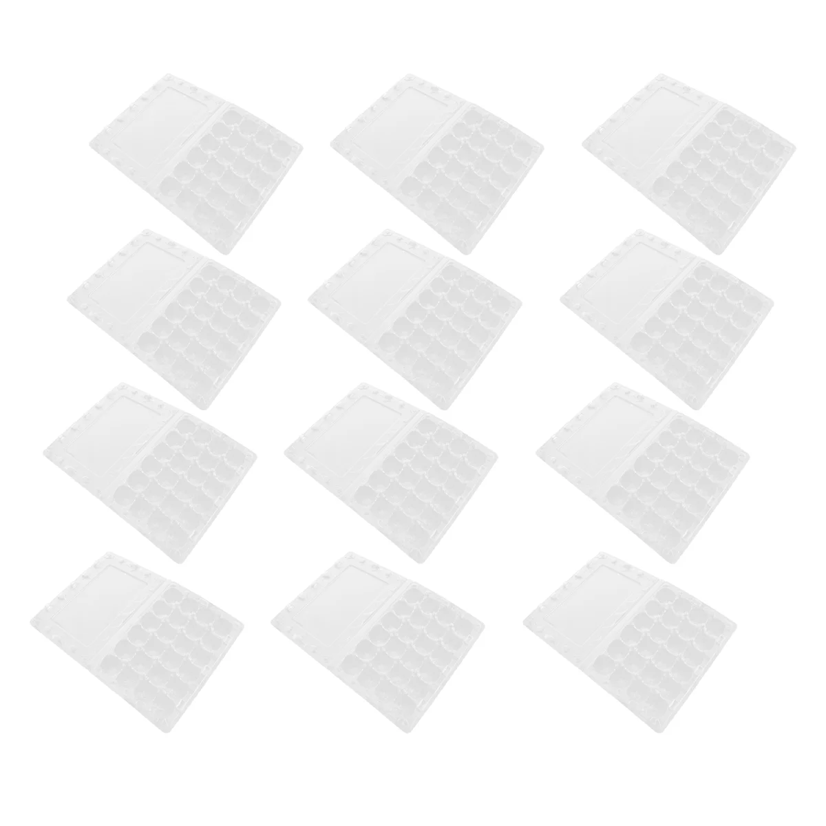 

50/12/24Pcs Plastic Quail Egg Tray Flat Quail Egg Storage Box Egg Carrier Packaging Case Household Quail Egg Protective Holder