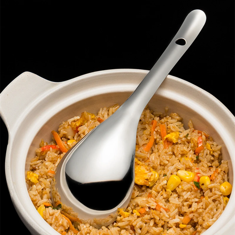 Small Hat Ramen Soup Ladle Rice Serving Spoon Stainless Steel Tablespoons Long Handle Tableware stainless steel spoon soup spoon