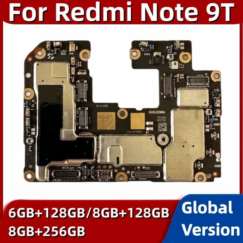 

Mainboard For Redmi Note 9T, M2007J22G, Motherboard Original Unlocked 128GB 256GB Global ROM, with Dimensity 800U Processor