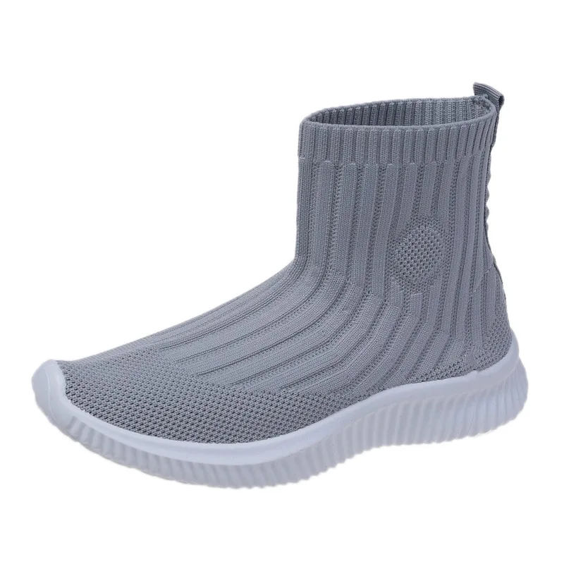 Stretch Fabric socks boots women 2022 spring new Korean women's shoes breathable knitted high-top sports hip-hop shoes woman