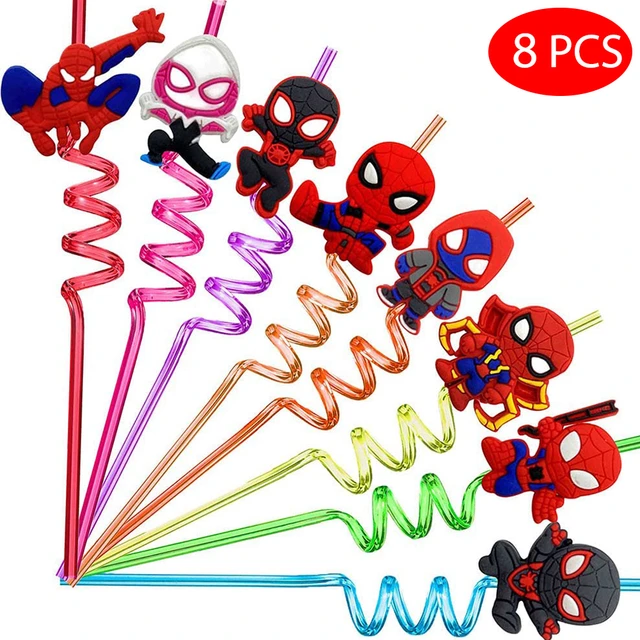 6pcs Christmas Straws Reusable Plastic Spiral Drinking Straws with Cartoon  Decoration Kids Gifts Christmas Party Supplies - AliExpress