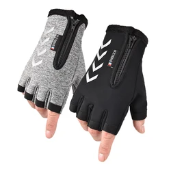 Unisex Fingerless Winter Gloves for Men Plus Velvet Warm Outdoor Non Slip Waterproof Mittens Touch Screen Cycling Skiing Gloves