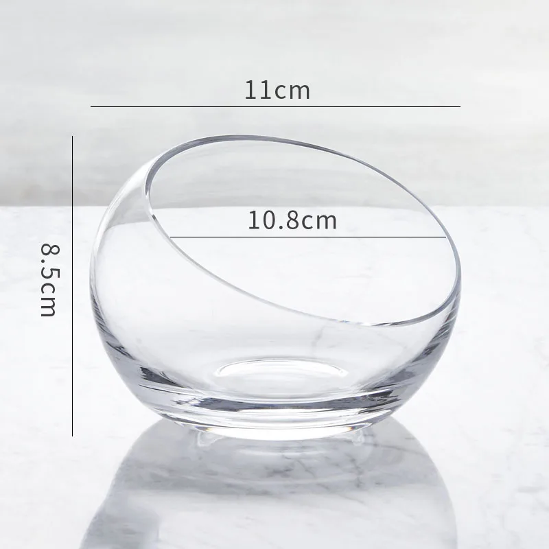 Creativity Glass Storage Jar Transparent Bevel Without Cover Living Room Desktop Snack Organizer Bedroom Jewelry Modern Jars 6