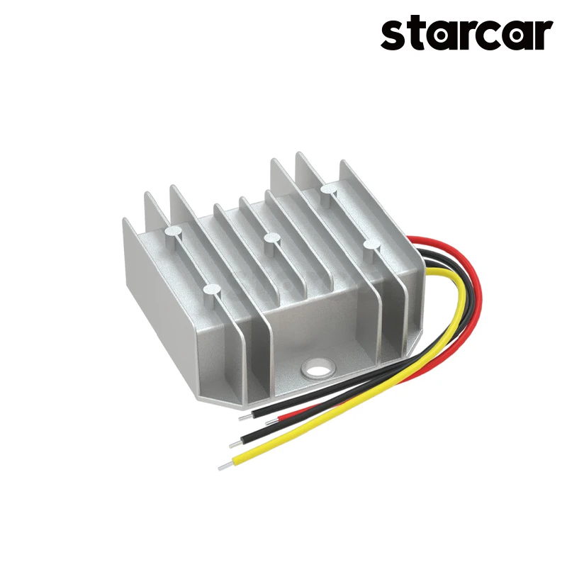 Enerpower Chargeur De Voiture DC-DC 12 V-24 V Li-Ion Vers 14,4 V 7 A XLR-3 Pour Batteries LiFePo4 12 V Pour Camping-cars, Bateaux, Camions, Etc. (crocodile