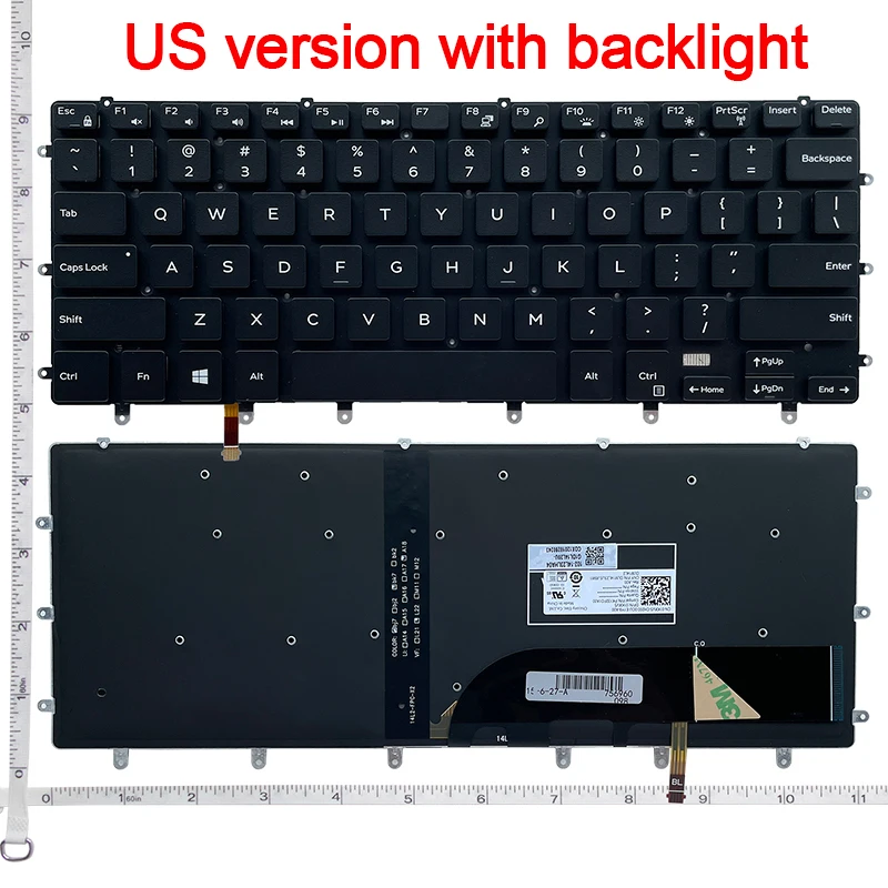 RU/US/UK/FR/SP Backlit Keyboard For DELL XPS 15 9550 9560 9570