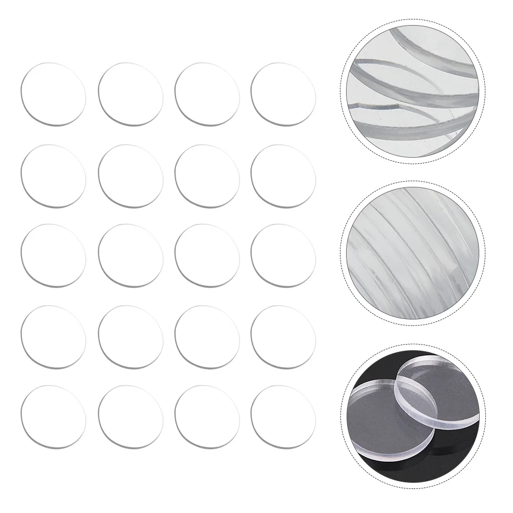 20 Pcs Gasket Desktop Glass Suction Cup Bumpers for Cabinet Doors Drawer Rubber Clear Table Spacers