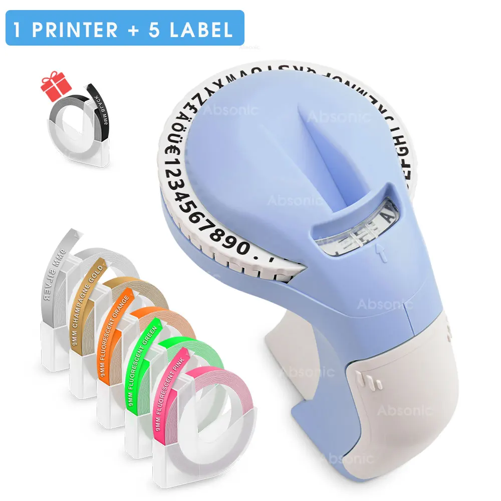 Manual Embossing Label Maker for DIY Self-Adhesive Labels