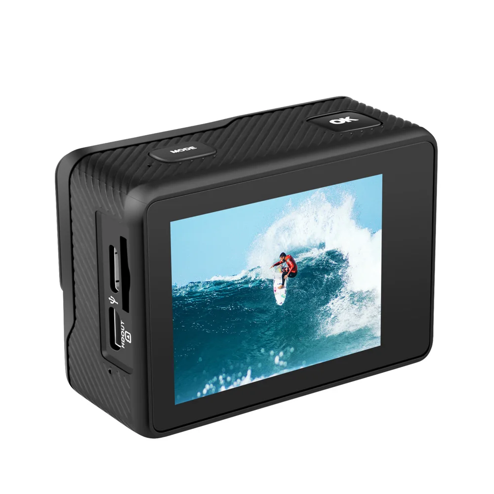 신상 헬멧 액션 카메라, 2.0 터치 LCD, 4X EIS 듀얼 스크린, 와이파이 방수 리모컨 웹캠, 스포츠 비디오, 4K 60FPS 20MP