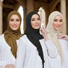 Fashion Solid Modal Jersey Hijab Instant Hijab Scarf For Muslim Woman Hijab Ladies Casual Wraps Islamic Headband Turban 68*68cm 3