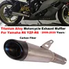 Slip On For Yamaha R6 YZF-R6 2006 - 2020 Motorcycle Exhaust Titanium Alloy Tube 45mm Muffler Escape Moto With Middle Link Pipe