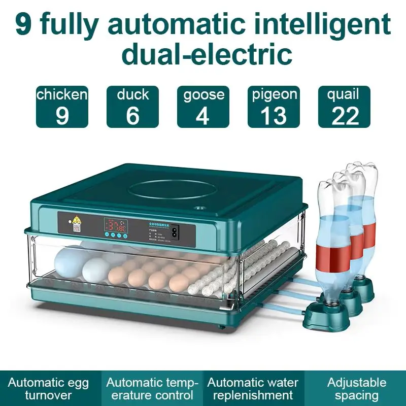 9-15 eggs incubator Chicken Goose Bird Quail Automatic Incubation Equipment Hatchery Incubation Tools EU Plug egg incubator