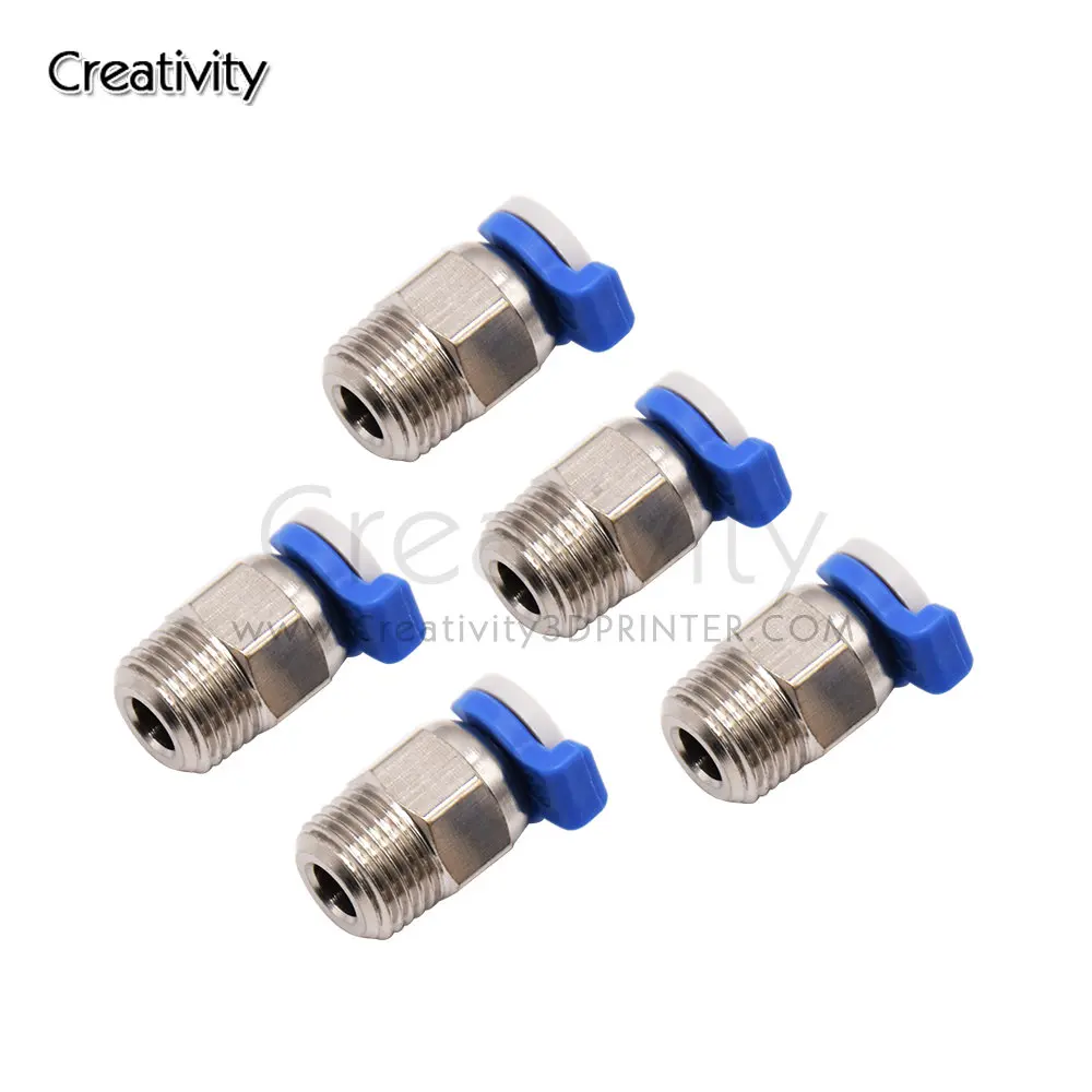 5/10 PCS Pneumatic Connectors PC4-01 Remote For V6 CR10 J-head MK8 1.75mm PTFE Tube Quick Coupler Fittings Hotend Part