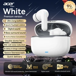 Acer In - Ear Wireless Bluetooth Headphones with Active Noise Cancellation and Dolby Surround Sound for Extended Music and Gaming Sessions (WHITE)