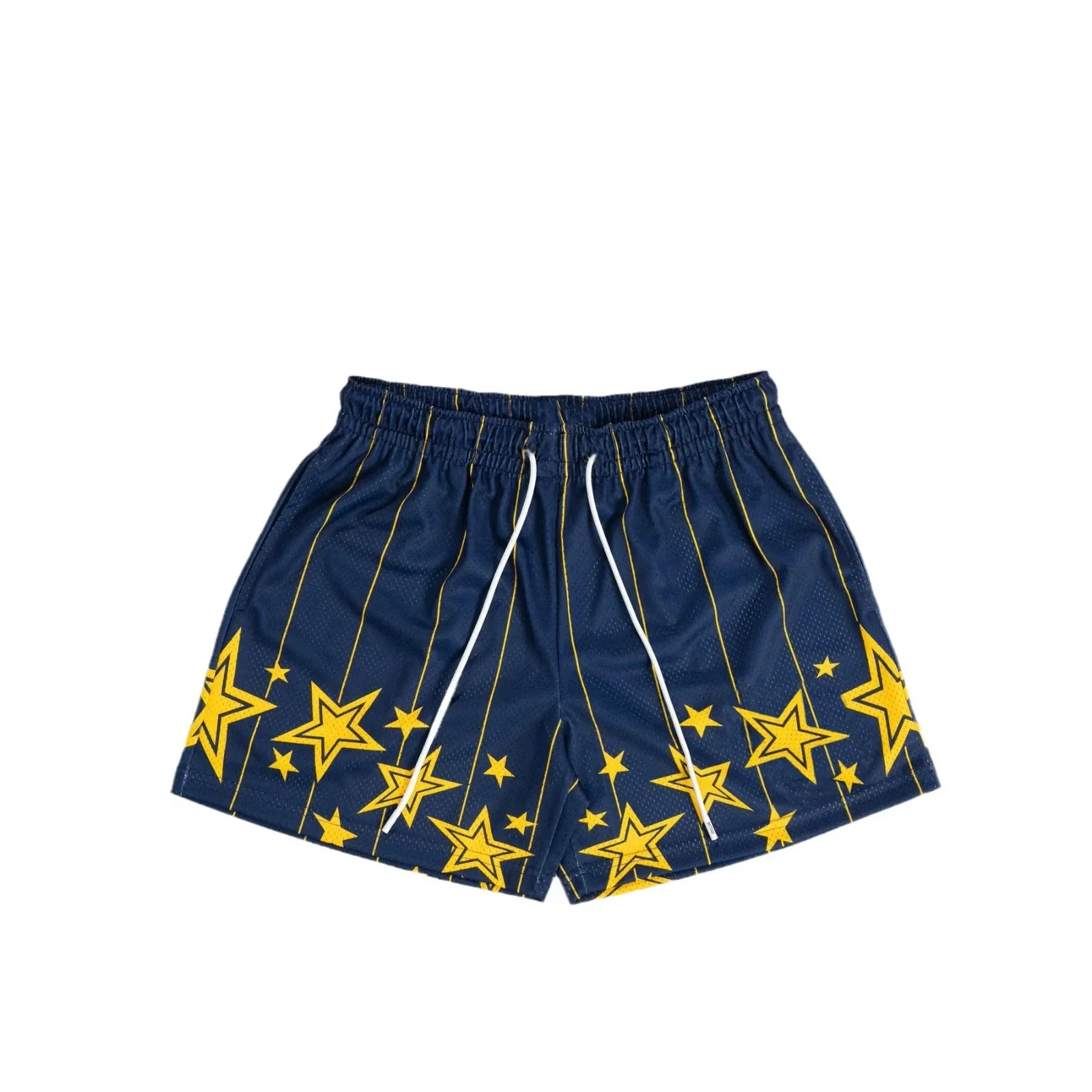 American Style Basketball Shorts Men's Fitness Muscle Sports Five-Quarter Length Breathable Mesh Beach Pants Casual Shorts