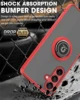 Multifunction Hard PC Back Cover For Samsung Galaxy A05 A05s A15 4G A25 A35 A55 5G 2024 Case Magnet Holder Ring Shockproof Coque 6