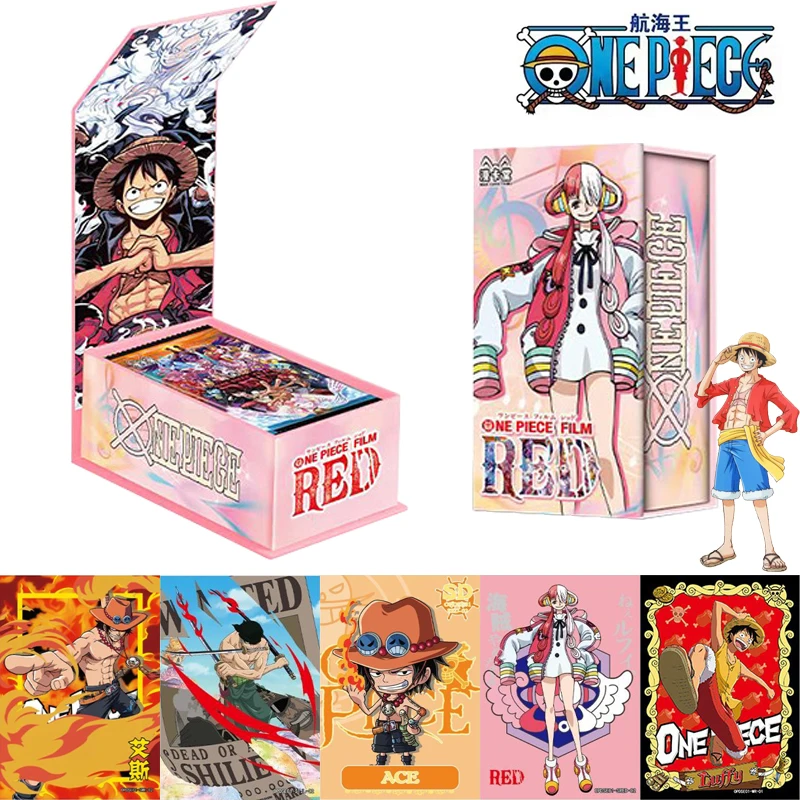 Collezione Di Scatole Di Carte Serie One Piece Anime Originali Personaggi Popolari Carte Smaltate Dorate Rare Gioco Da Tavolo Giocattolo Regalo Per Ba
