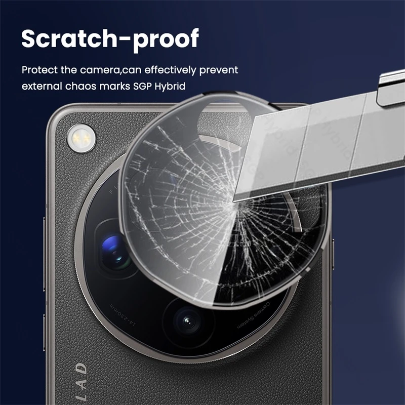 3D Black Tempered Glass Camera Protector with 9H Curved Lens Cover