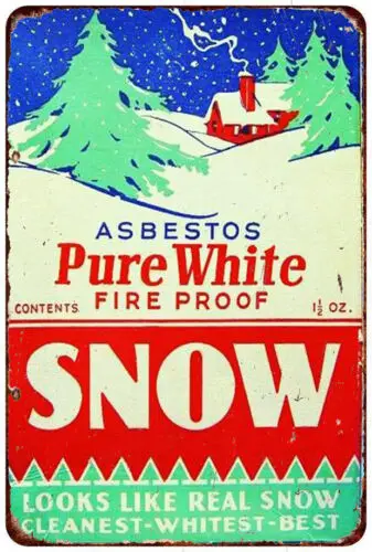 

Чистый белый снег асбест Рождественская елка Декор металлический знак винтажный вид