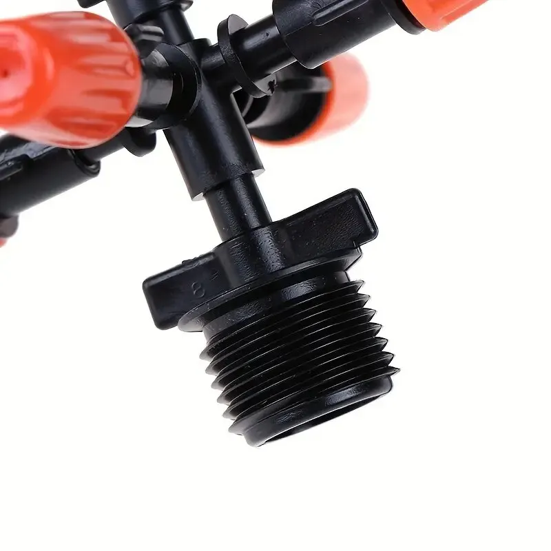 Garden Irrigation Nozzle 3 Pcs/Pack Five-Head Atomized Nozzle 4-Point-Nozzle Garden Irrigation Flower Watering Greenhouse Agricultural Dust Removal