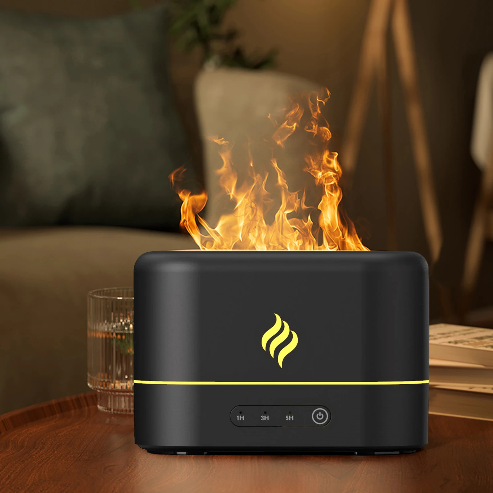 250ml Car Flame Air Humidifier Essential Oil Diffuser Aroma Ultrasonic Mist Maker Aromatherapy Humidifiers Diffusers Fragrance