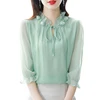 Petal Elegance Chiffon Blouse