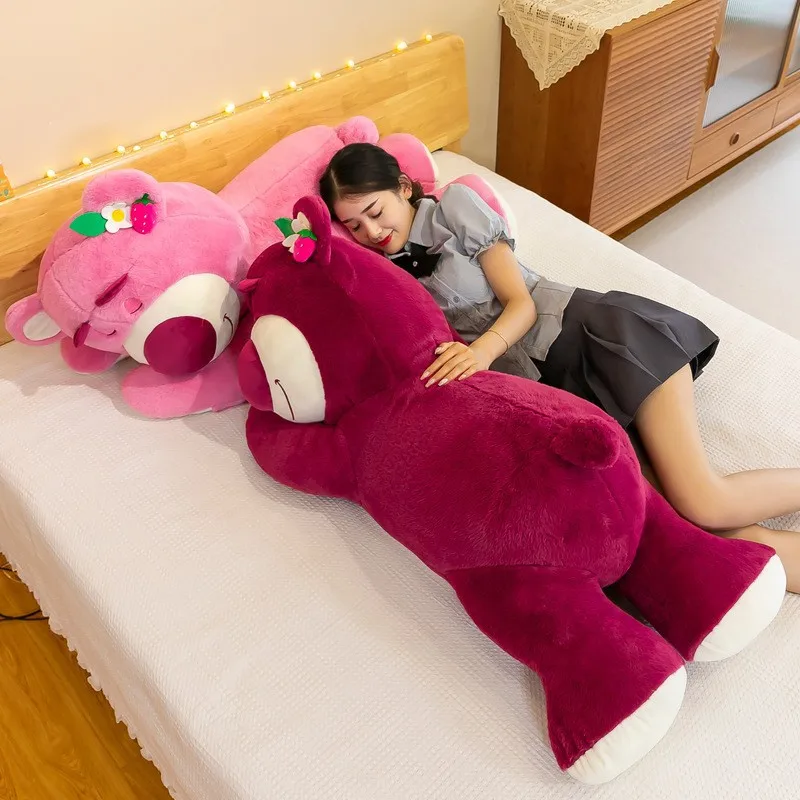 MINISO Disney Toy Story 3 Lotso Plush Toys Cartoon Strawberry Bear Plush Doll Kawaii Anime Bear Stuffed Doll Pillow Xmas Gift 3