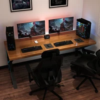 Table longue simple pour chambre d'étudiant, bureau double pour ordinateur et poste de travail pour jeux - Table de jeu moderne 4