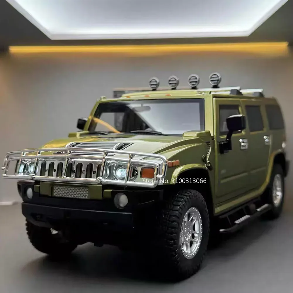 1:18 Hummer H2 Models Toys Miniature Cars Alloy Diecast with Light