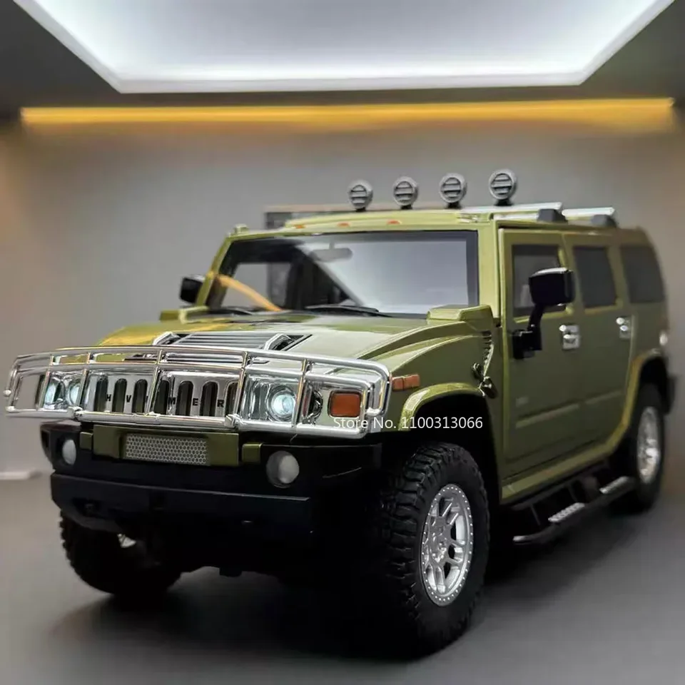 1:18 Hummer H2 Models Toys Miniature Cars Alloy Diecast with Light