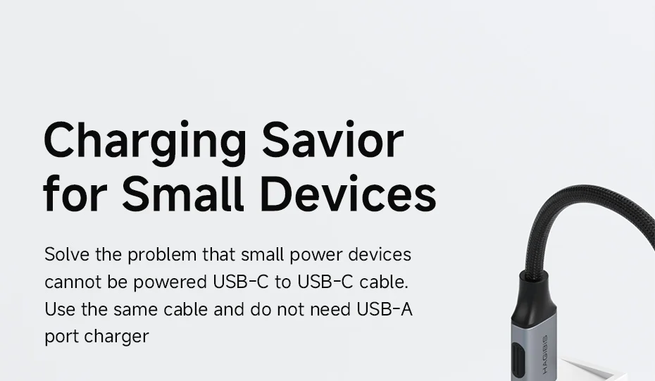 Hagibis USB-C Charging Adapter with 5.1K Pull-Down Resistor