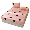 Polyester Fashion Print Fitted Sheet with Elastic Band Non Slip Mattress Cover Pillowcase for Single Double Bed 90/120/150/180cm 6