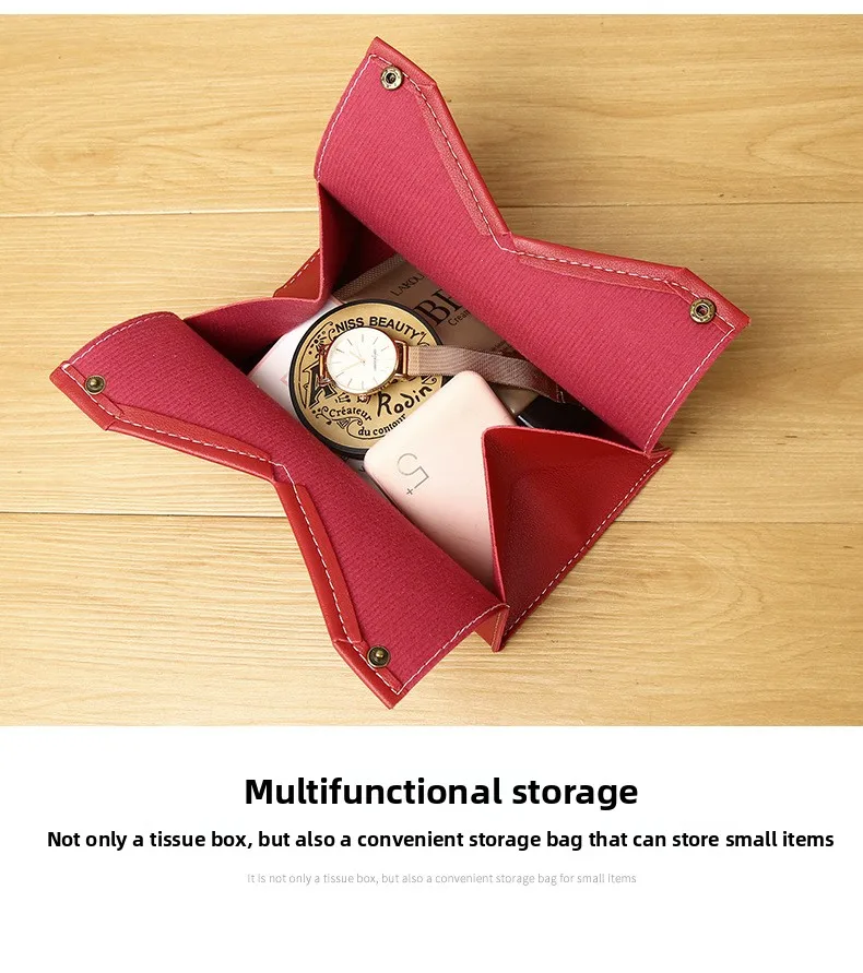 2026 Premium neue Luxus-Taschentuchbox aus Leder – elegantes kreatives Design für Hotelzimmer, Wohnzimmer und Heimdekoration – Detail 11