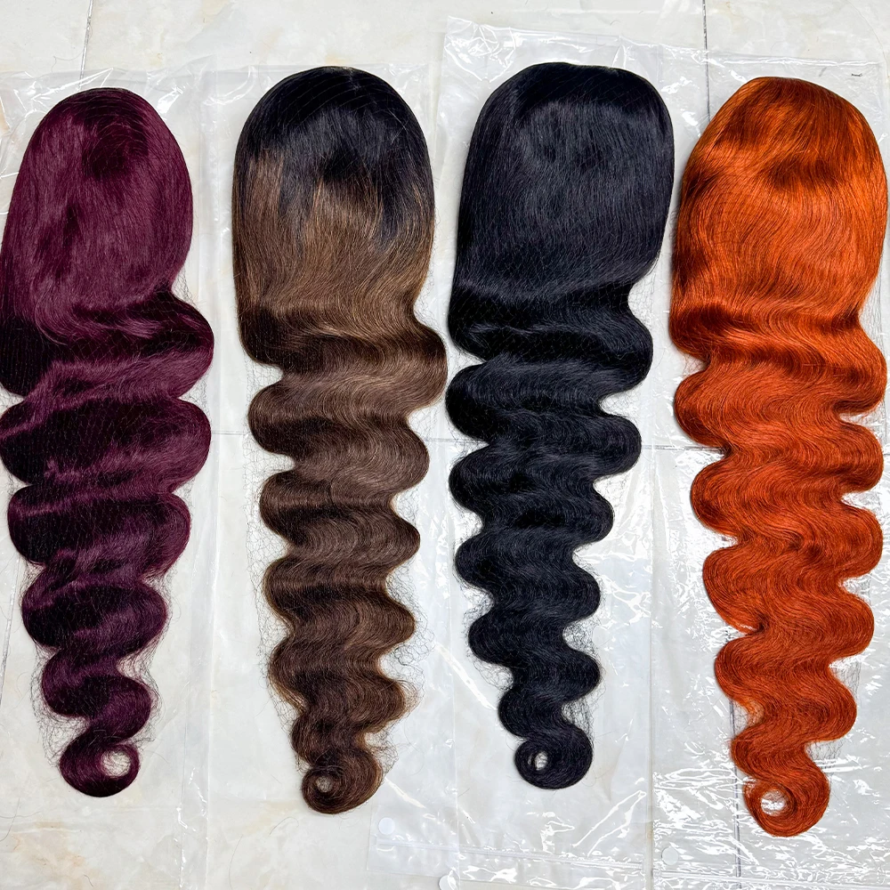 250% Density Body Wave Lace Frontal Human Hair Wigs 13x4 Body Wave Remy Hair Transparent HD Lace Front Wig For Black Women