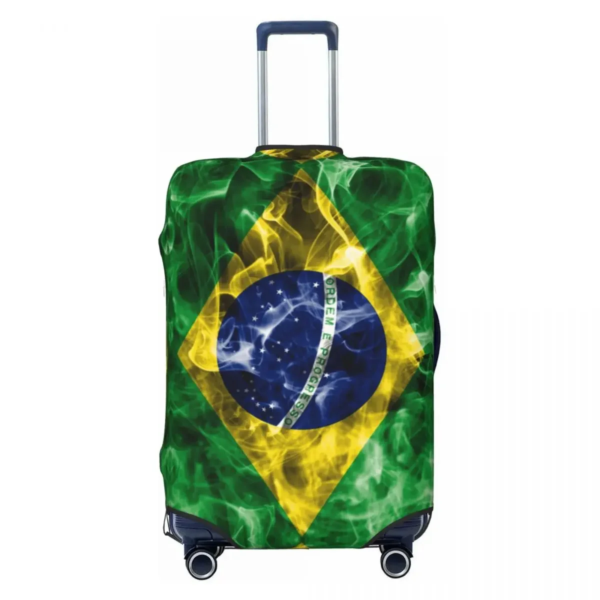 Brazilian Flag Luggage Cover Elastic Brazil Travel Suitcase Protective Covers Suit For 18-32 inch